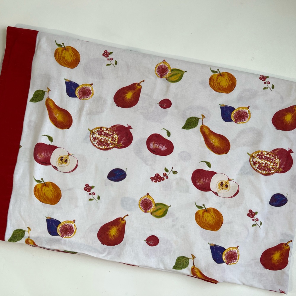 Vintage Fruits Table Cloth, Cottagecore Picnic Blanket